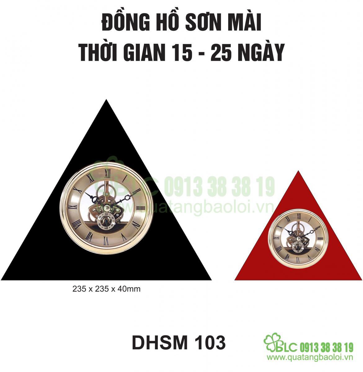 Đồng hồ để bàn sơn mài- DHSM 103