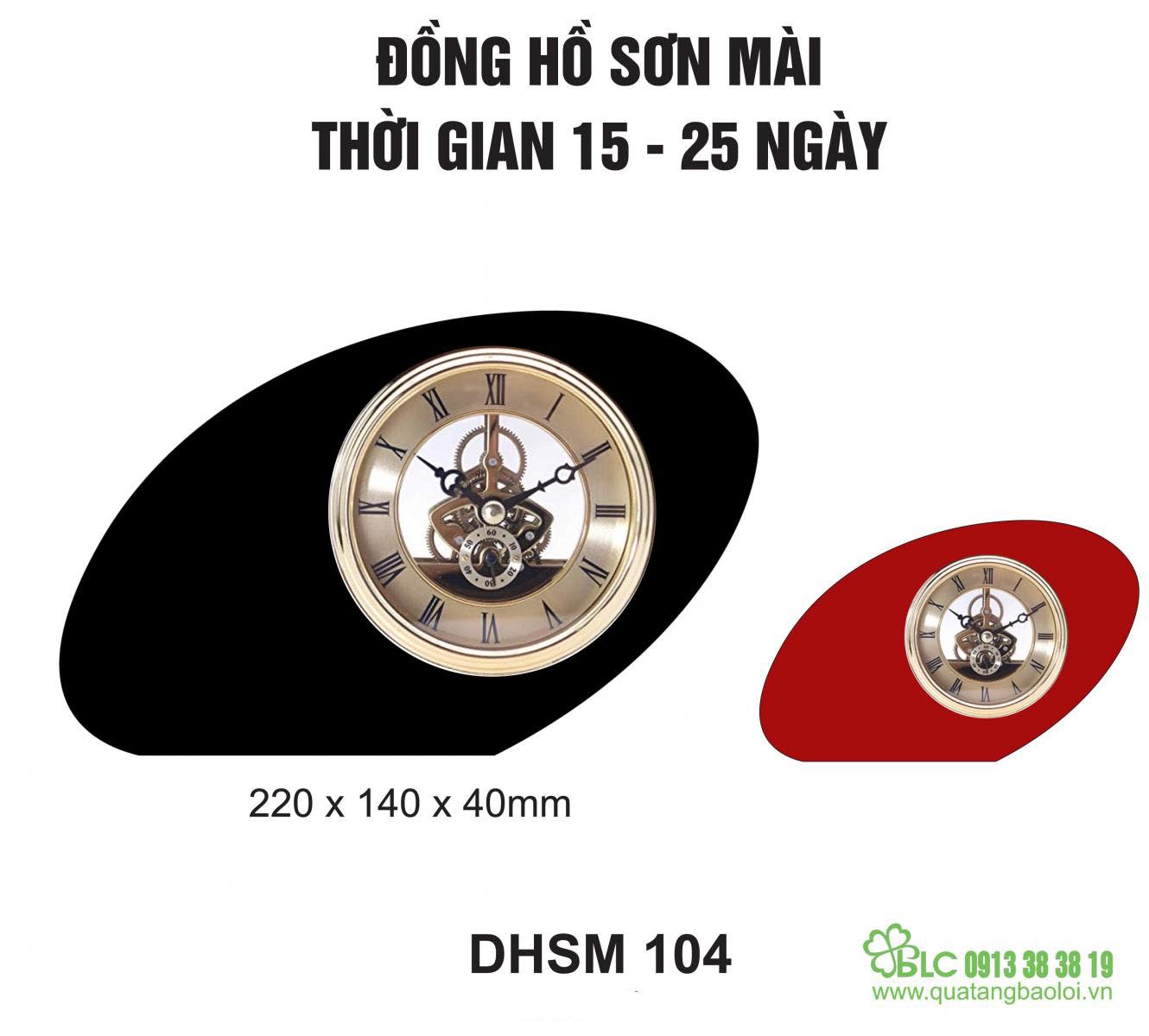 Đồng hồ để bàn sơn mài DHSM 104 tại Hải Phòng