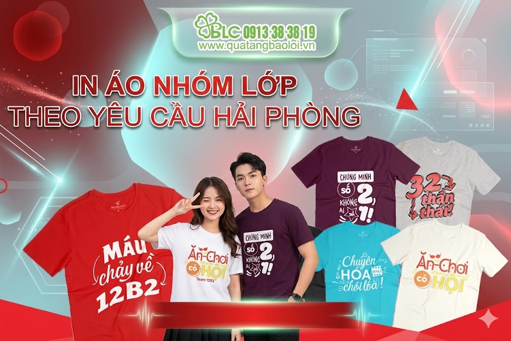 In Áo Nhóm Lớp Theo Yêu Cầu Hải Phòng