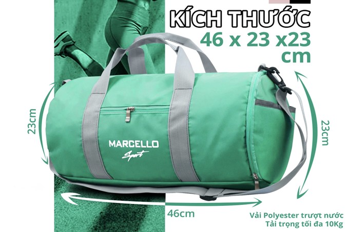 Túi trống màu xanh lá in logo theo yêu cầu- BL05