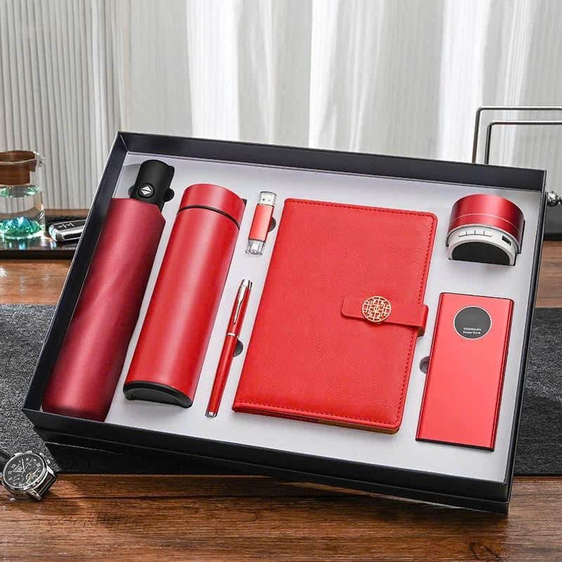 Set Quà Tặng Doanh Nhân Cao Cấp – Bình Giữ Nhiệt + Notebook + Bút + USB