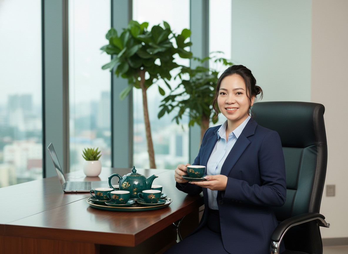 Ấm chén Bát Tràng chính hãng được nung ở nhiệt độ cao, hoàn toàn không chứa chì, không hóa chất độc hại