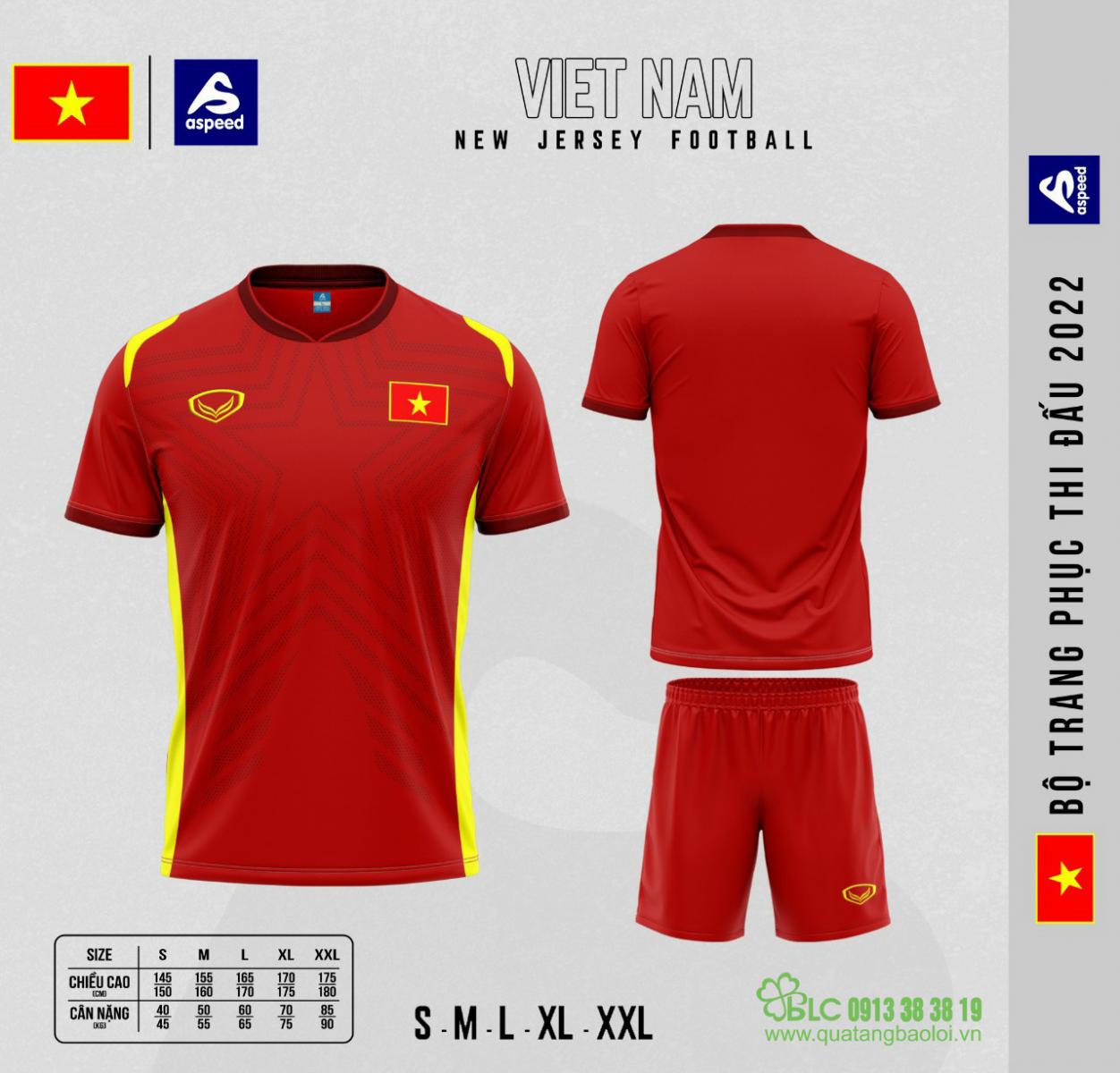 Bộ trang phục thi đấu 2022 đội tuyển Việt Nam - BBĐ014