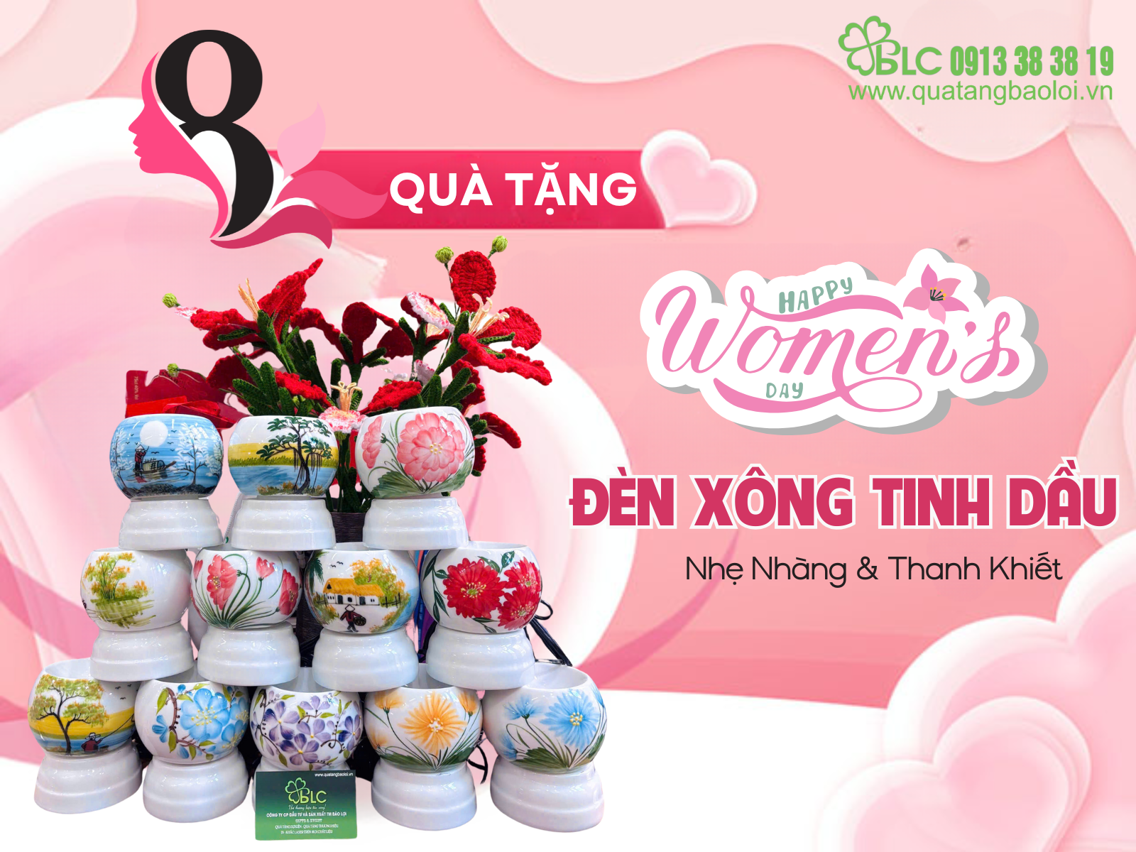 Món Quà 8/3 Nhẹ Nhàng & Thanh Khiết – Đèn Xông Tinh Dầu