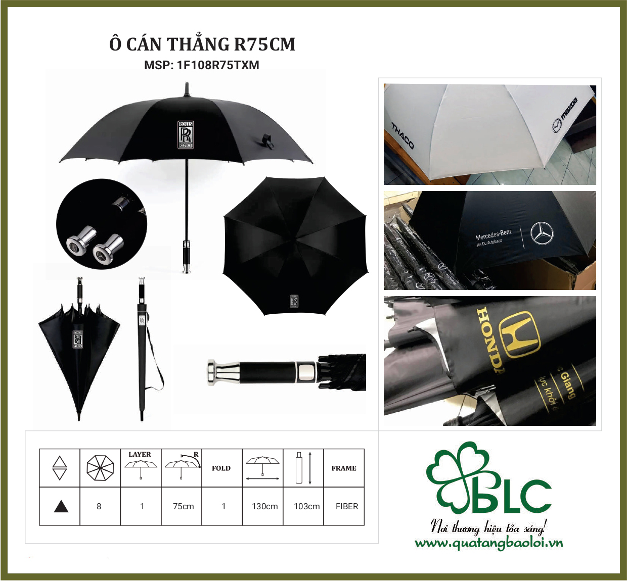 Ô thẳng cán gỗ – Sang trọng cho sự kiện cao cấp