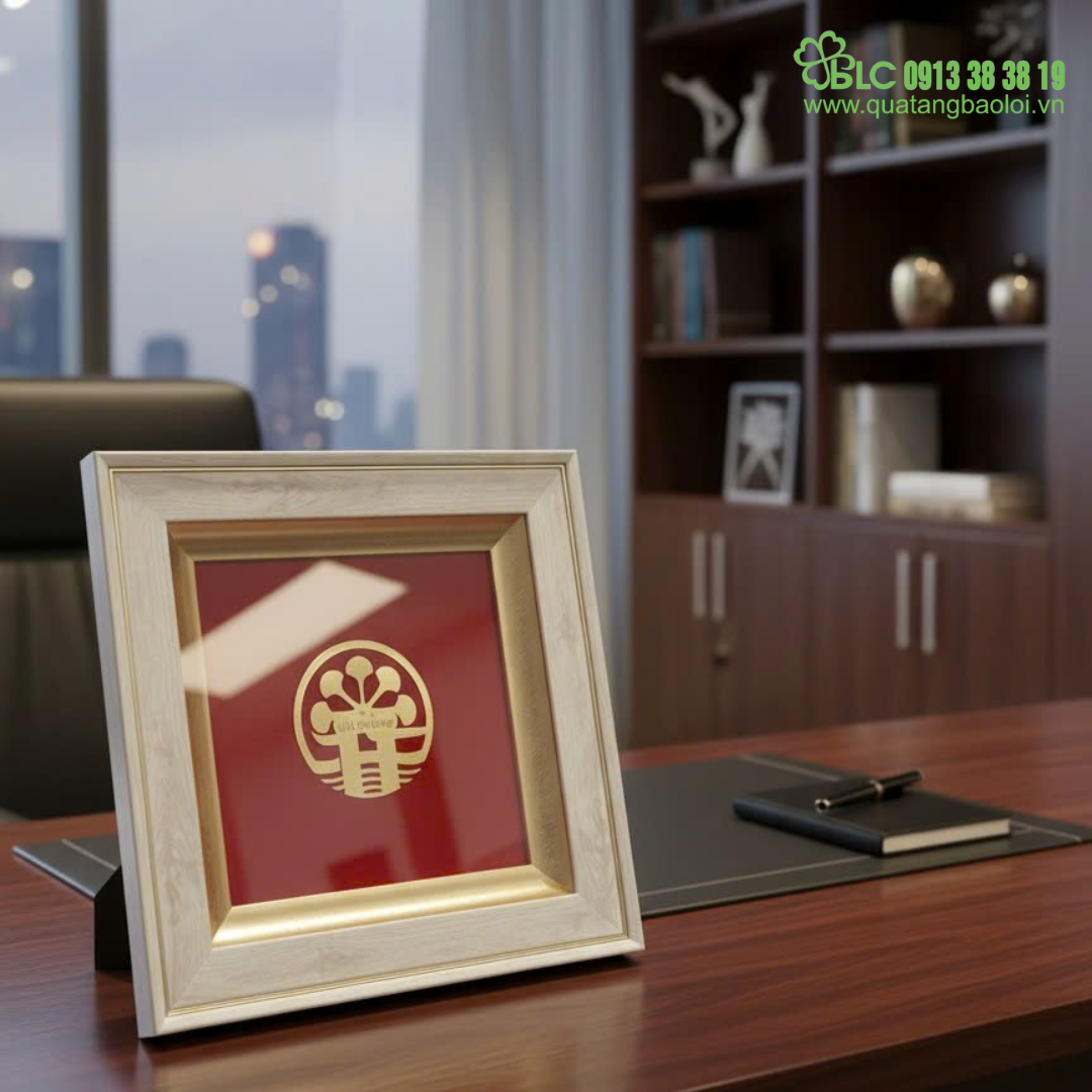 Tranh đồng ăn mòn huy hiệu thành phố Hải Phòng được chế tác từ đồng nguyên chất