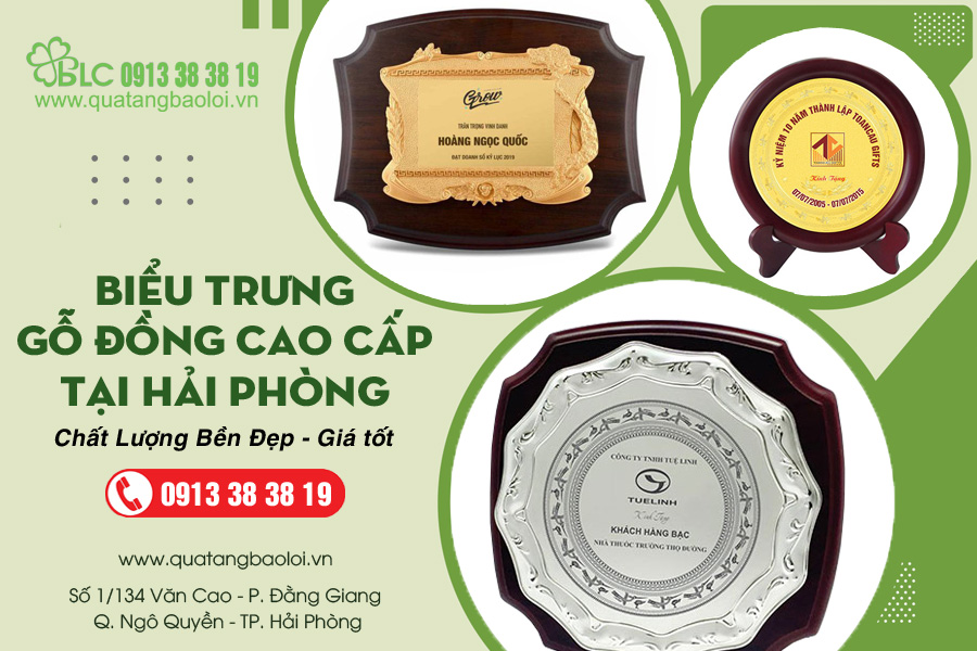 Quà tặng Bảo Lợi  cung cấp biểu trưng gỗ đồng tại Hải Phòng - Chất lượng bền đẹp, giá tốt 