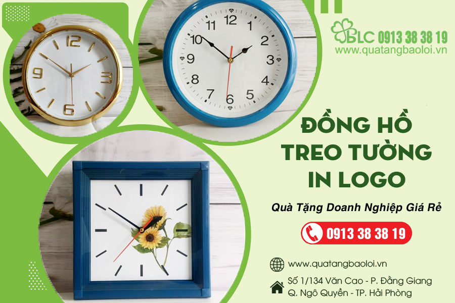 Chuyên cung cấp đồng hồ treo tường in logo giá rẻ nhất tại Hải Phòng