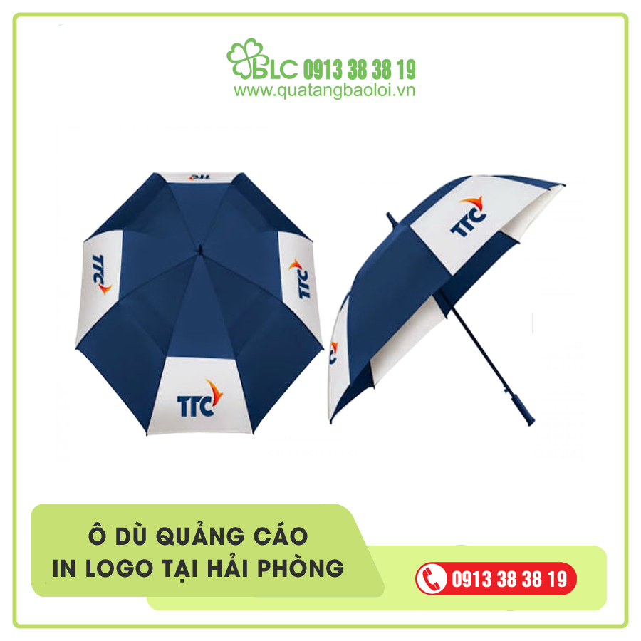 Quà tặng Bảo Lợi - Cung cấp ô dù cầm tay in logo tại Hải Phòng