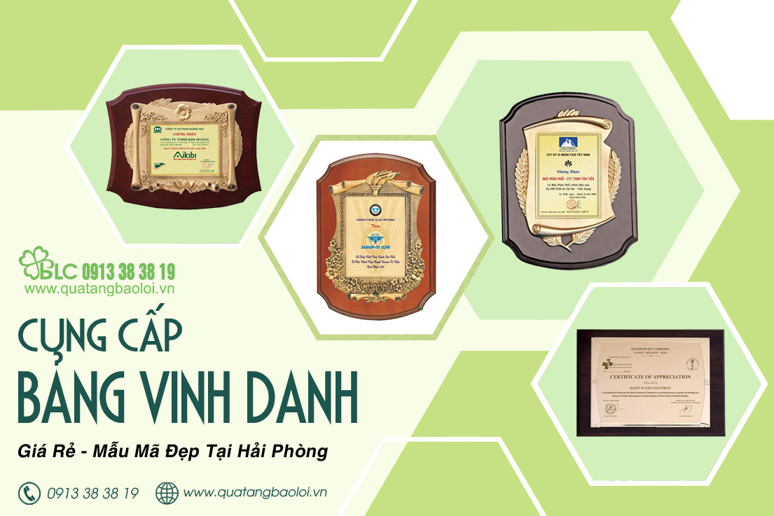 Quà tặng Bảo Lợi là Xưởng sản xuất bảng vinh danh cao cấp tại Hải Phòng