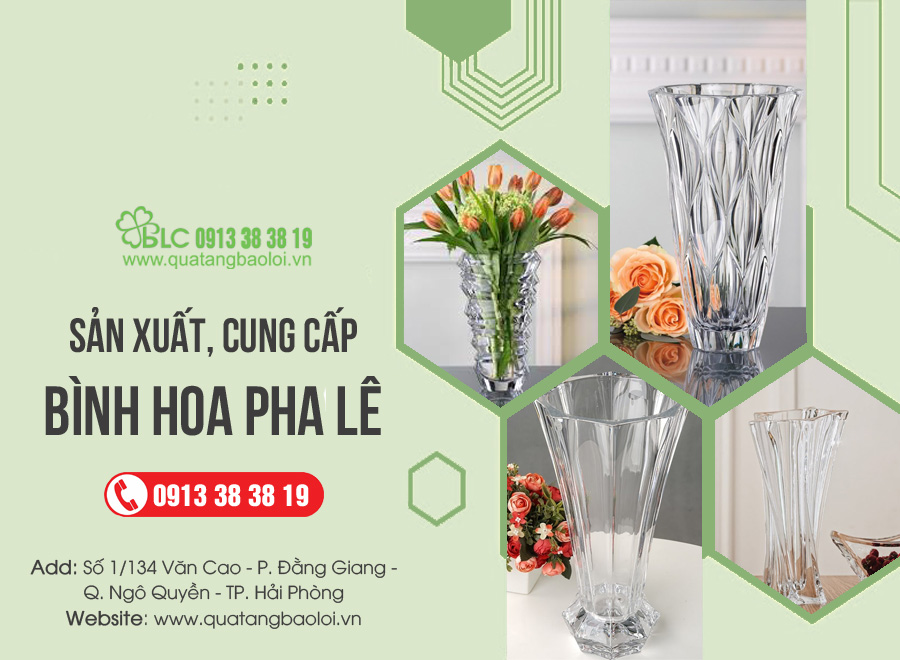 Quà tặng Bảo Lợi cung cấp bình hoa pha lê - Quà tặng cao cấp số 1 hiện nay