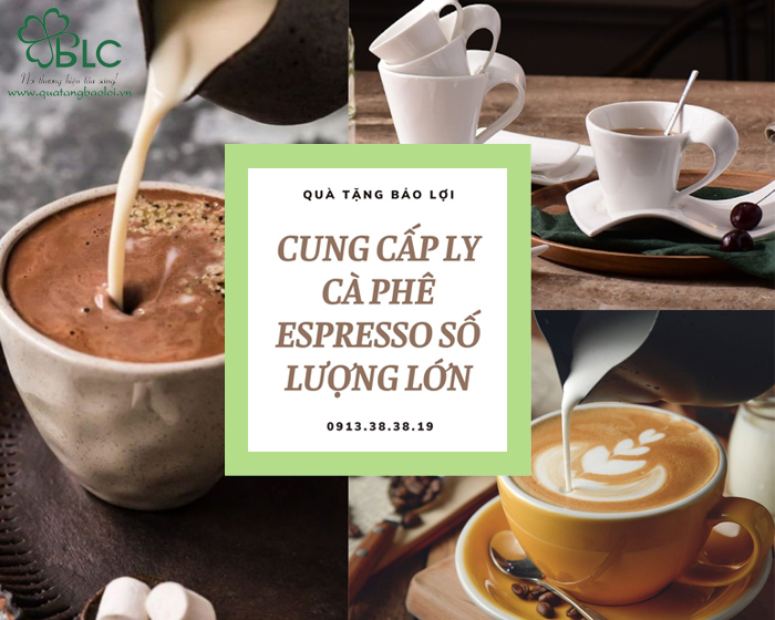 Bán ly cafe Espresso in logo theo yêu cầu tại Hải Phòng