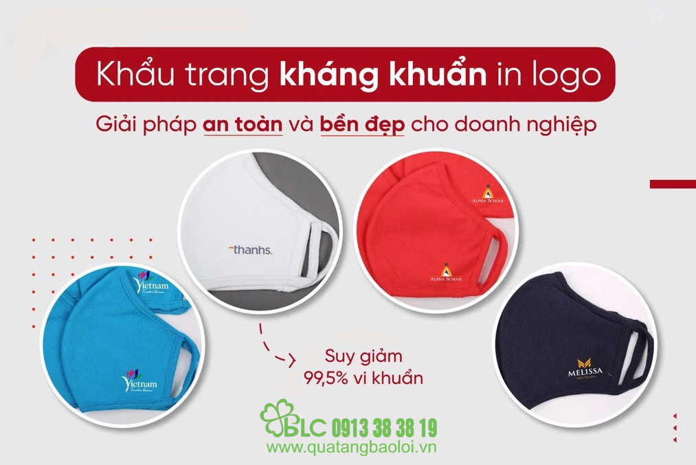 Đơn vị in logo doanh nghiệp lên khẩu trang vải tại Hải Phòng