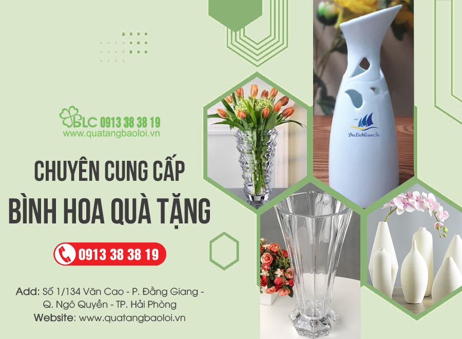 Cung cấp bình hoa pha lê, bình hoa gốm sứ đẹp, chất lượng tại Hải Phòng