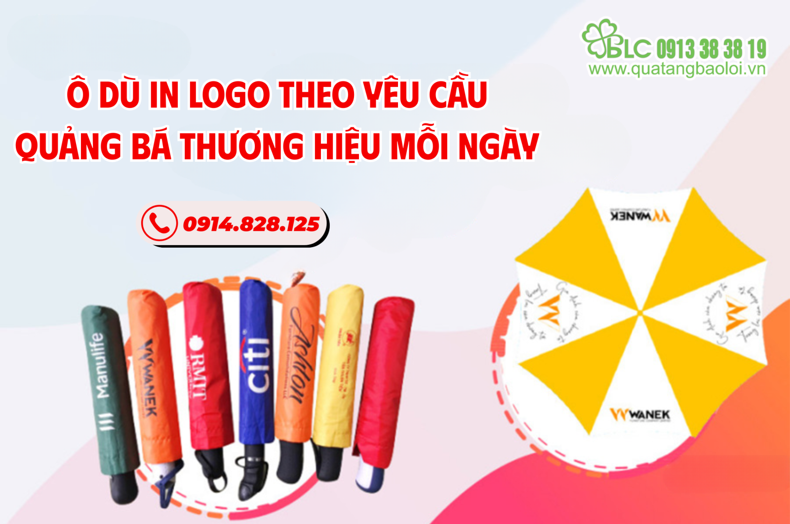 Ô Dù In Logo Theo Yêu Cầu – Quảng Bá Thương Hiệu Mỗi Ngày
