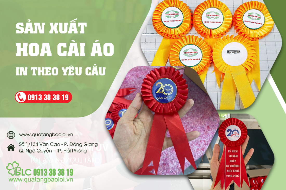 Địa chỉ cung cấp các loại hoa cài áo đại biểu uy tín, chất lượng tại Hải Phòng