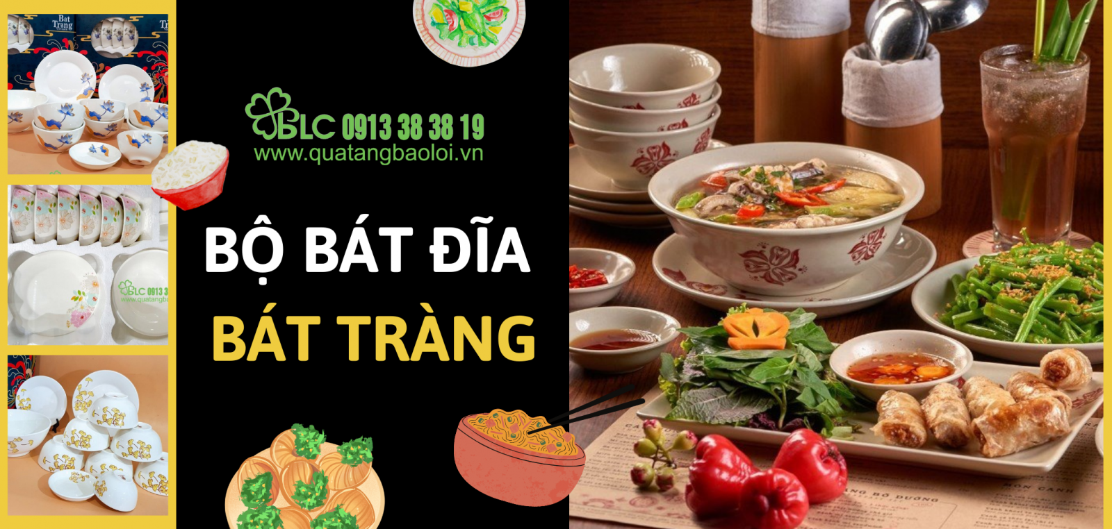 Quà tặng Bảo Lợi - Địa chỉ cung cấp bát đĩa Bát Tràng cao cấp, đầy đủ, giá rẻ nhất thị trường