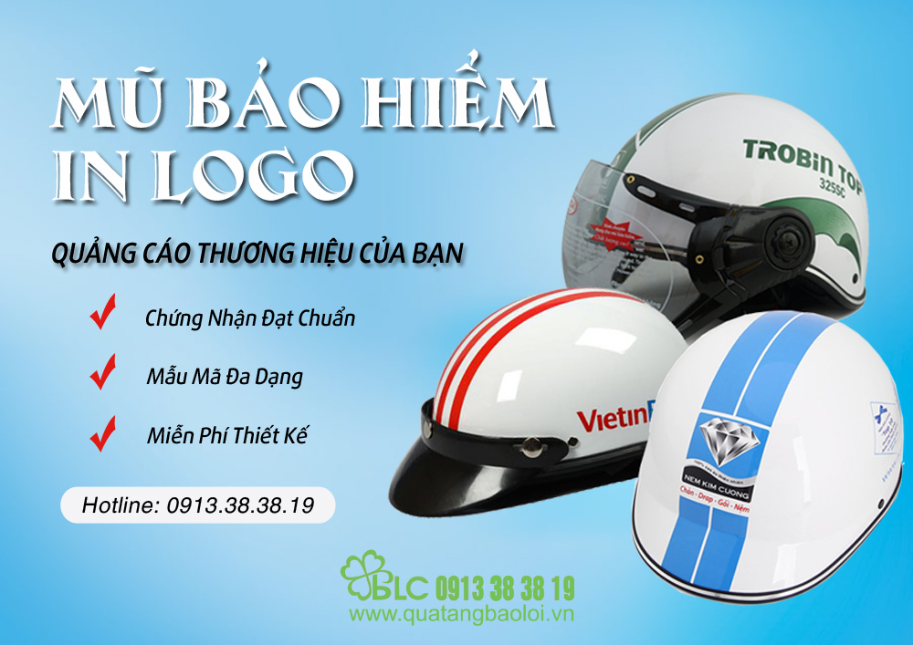 Chuyên cung cấp mũ bảo hiểm in logo số lượng lớn, giá tốt Hải Phòng