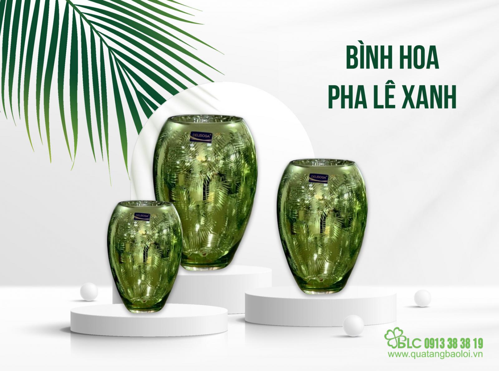 Quà tặng bình hoa pha lê xanh đẹp tinh tế tại BLC GIFTS