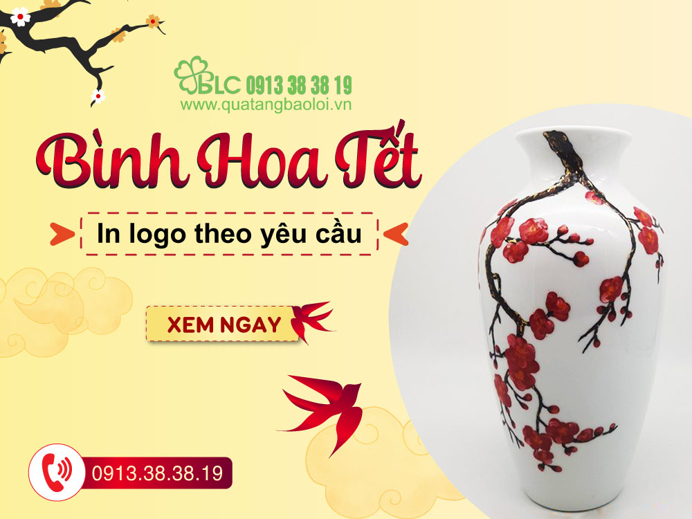 Bình hoa gốm sứ - Quà tặng Tết độc đáo cho doanh nghiệp