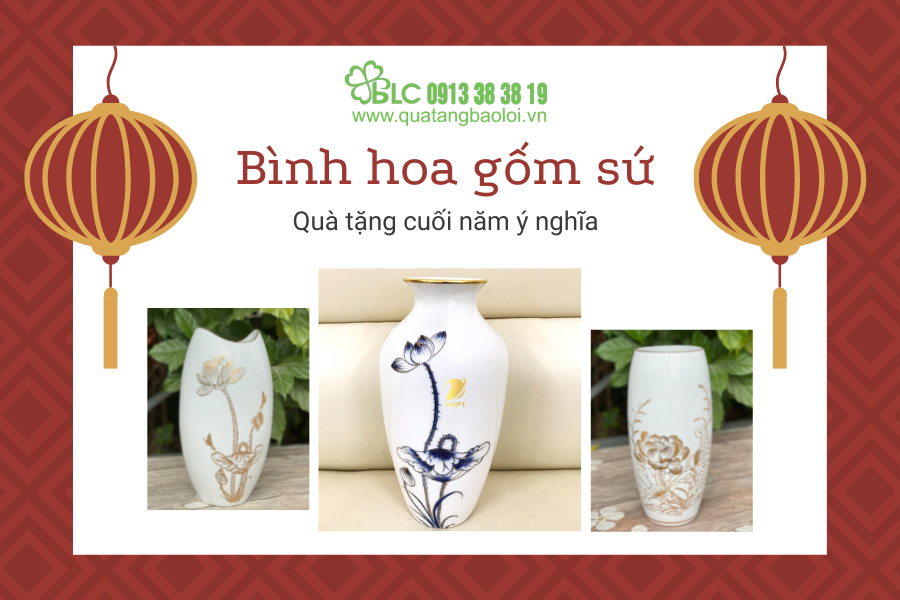 Bình hoa sứ cao cấp - Quà tặng cuối năm ý nghĩa