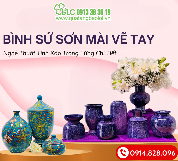 Nghệ Thuật Vẽ Tay Trên Bình Sứ Sơn Mài - Tạo Dựng Đẳng Cấp Trong Mỗi Chiếc Bình