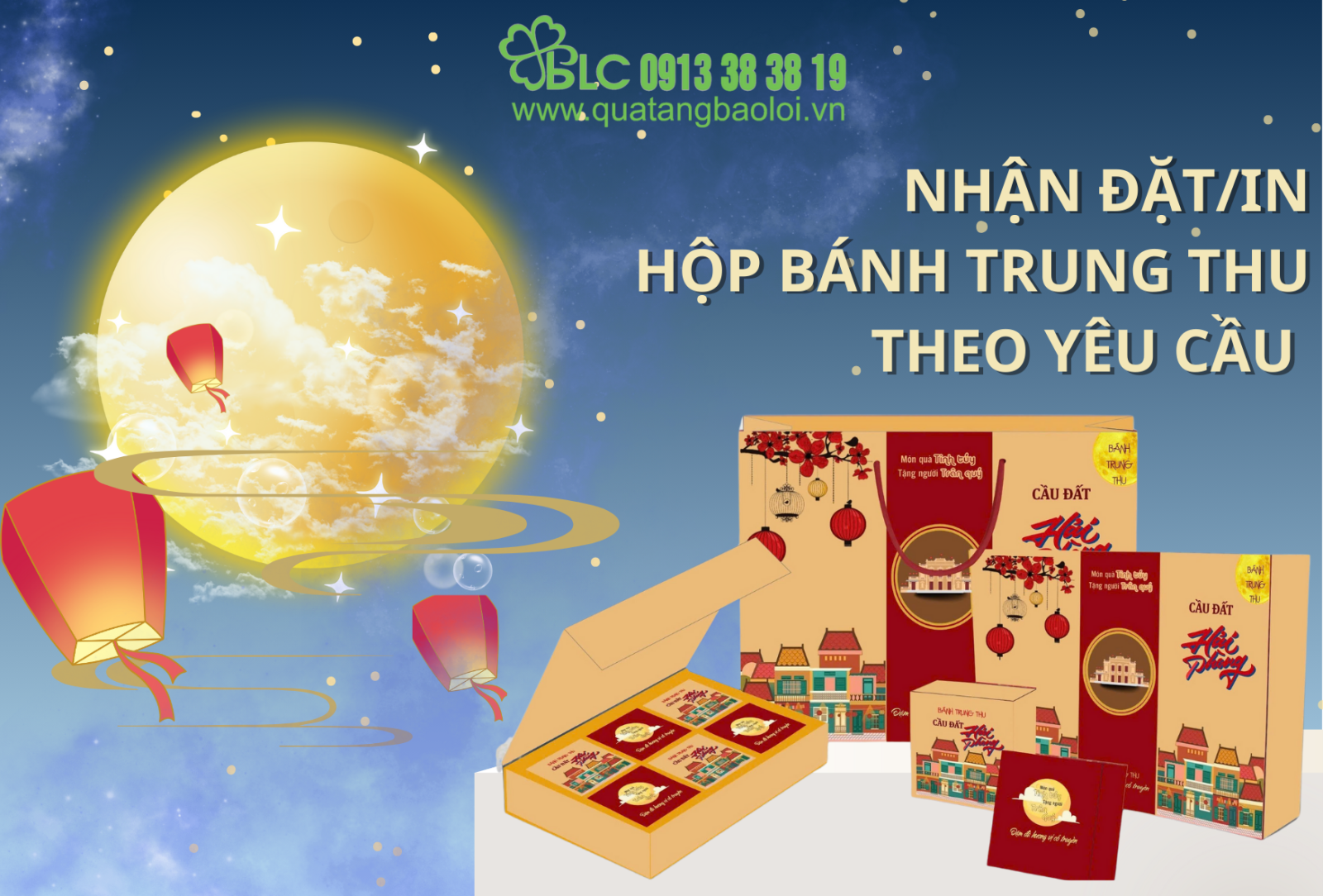 Nhận Đặt Hộp Theo Yêu Cầu - In Vỏ Hộp Bánh Trung Thu tại Hải Phòng