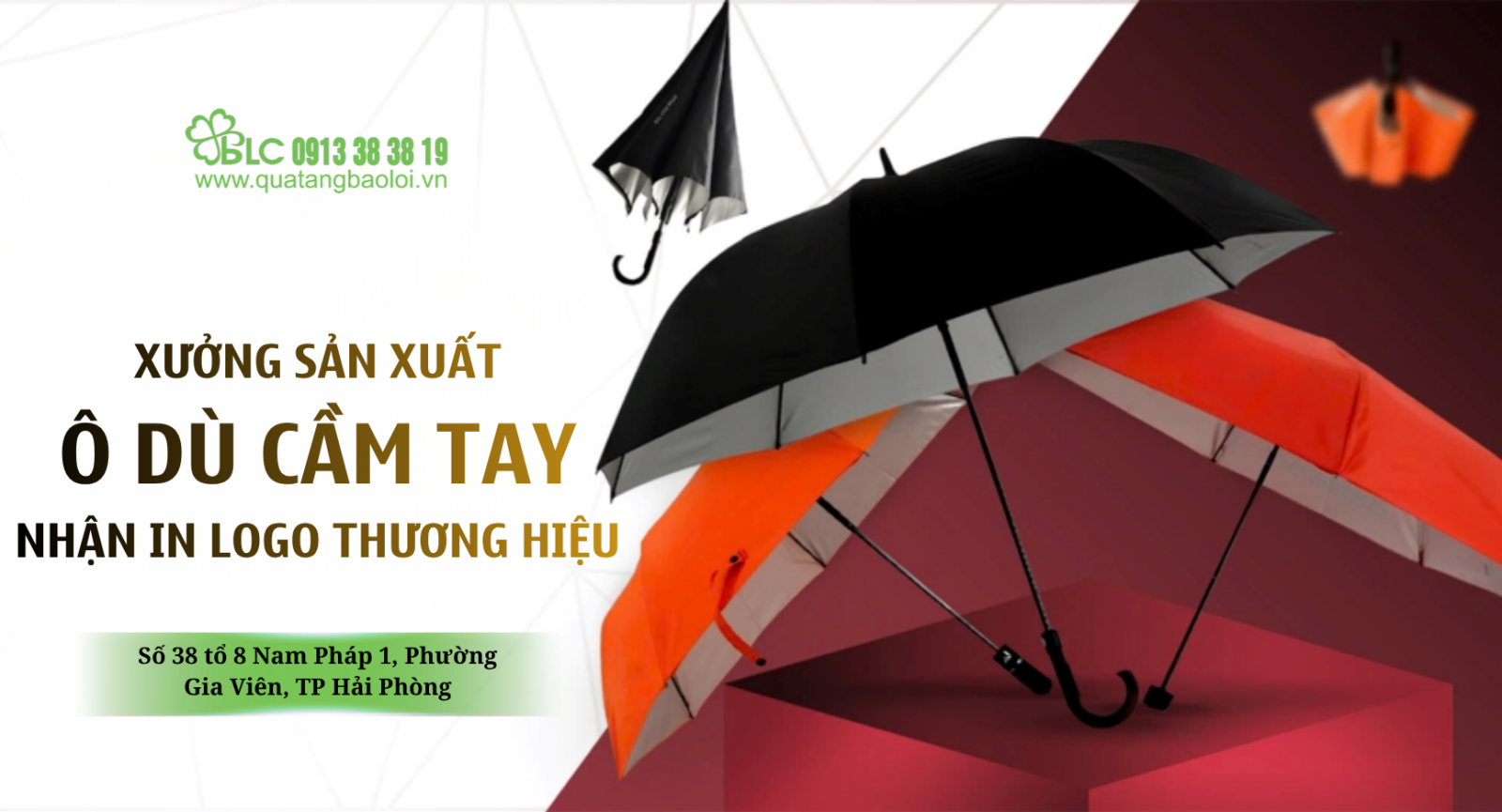 Xưởng Sản Xuất Ô Dù Cầm Tay Số Lượng Lớn – Nhận In Logo Thương Hiệu.