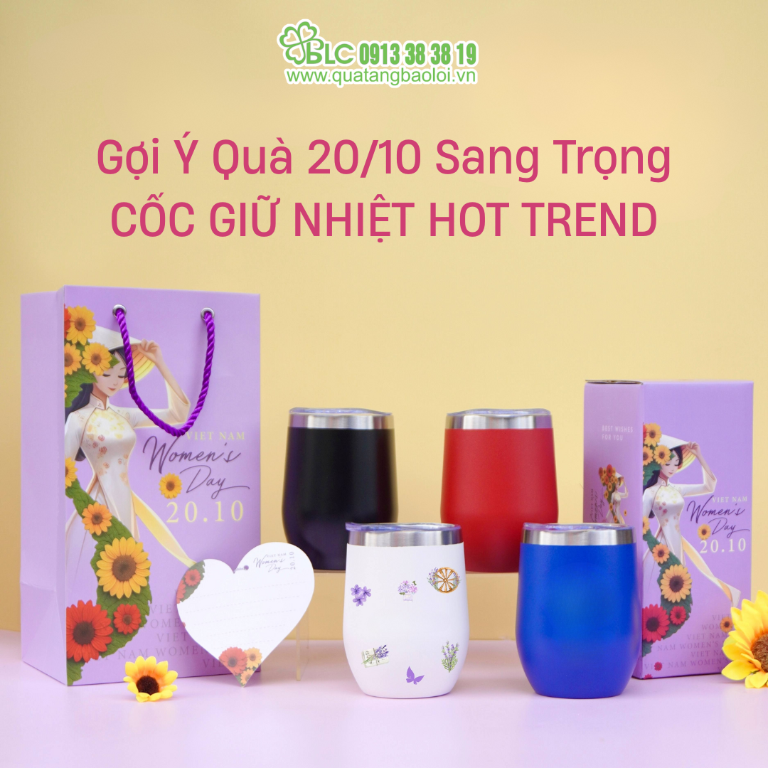 Gợi Ý Quà 20/10 Sang Trọng: Cốc Giữ Nhiệt Dây Xách Hot Trend Cho Nàng Hiện Đại