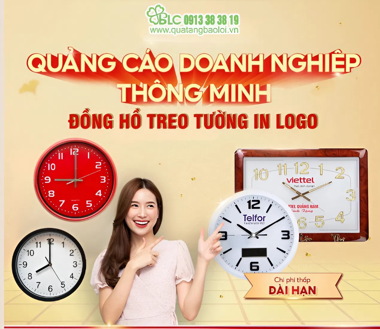 Đồng Hồ Treo Tường In Logo – Quà Tặng Doanh Nghiệp Thiết Thực, Bền Đẹp