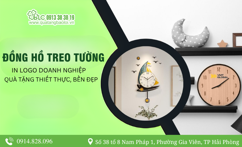 Đồng Hồ Treo Tường In Logo – Quà Tặng Doanh Nghiệp Thiết Thực, Bền Đẹp