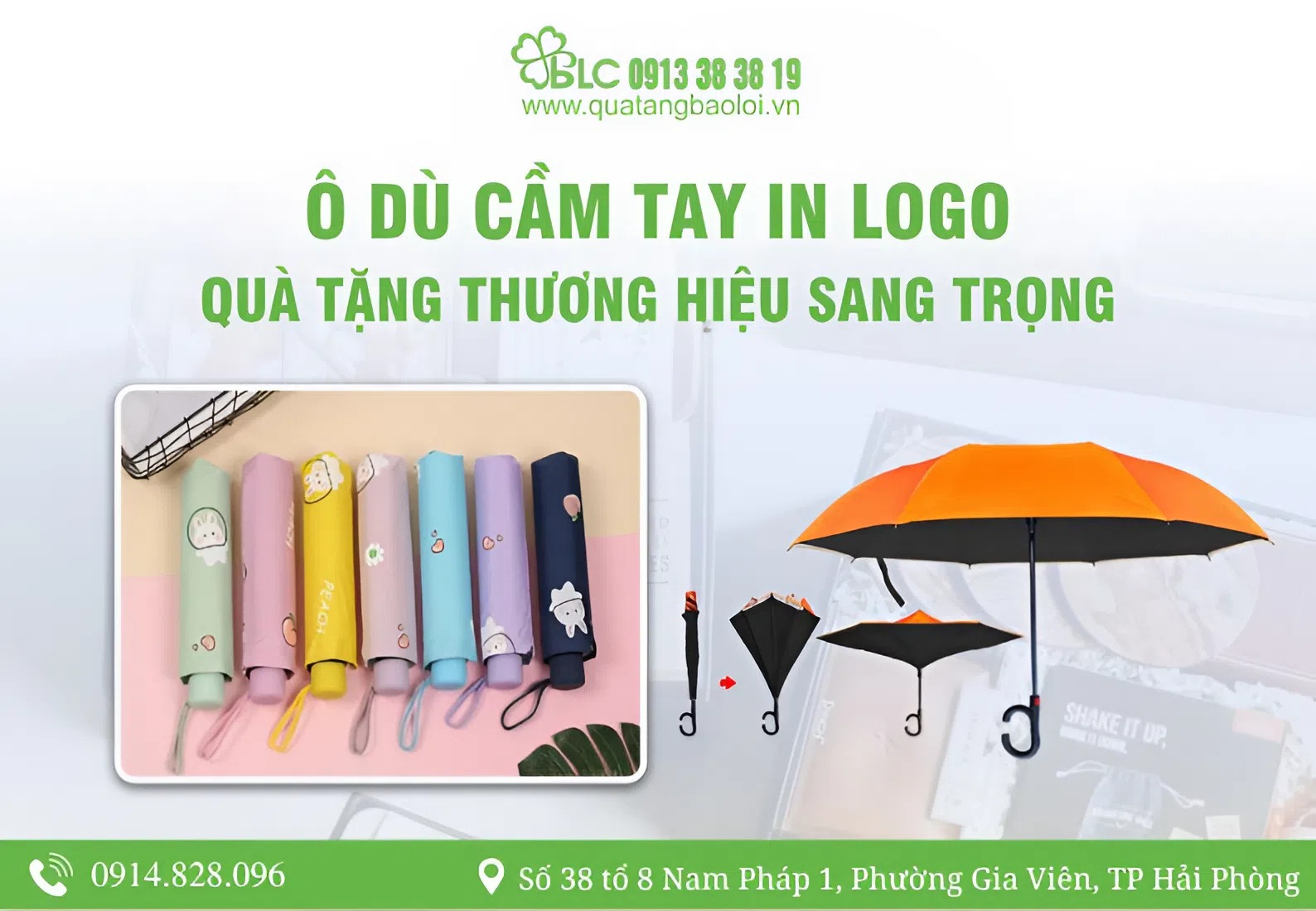 Ô Dù Cầm Tay Cao Cấp – Quà Tặng Thương Hiệu Sang Trọng Cho Sự Kiện