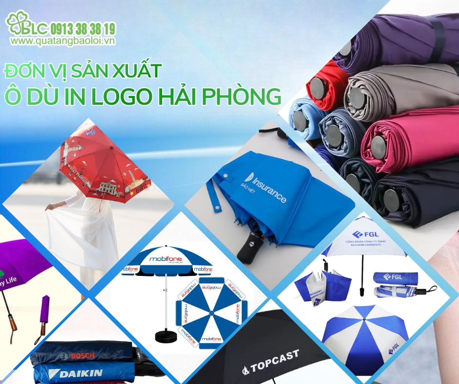Đơn vị sản xuất ô dù in logo theo yêu cầu giá rẻ