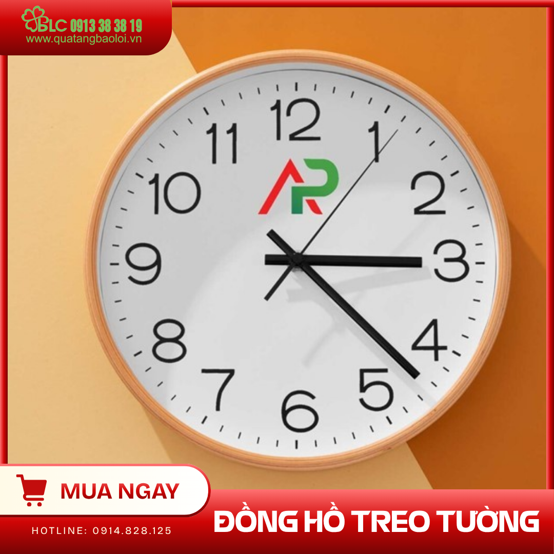 Đồng hồ treo tường in logo