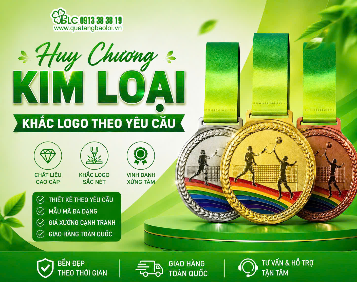 Kỷ Niệm Chương Kim Loại Khắc Logo Theo Yêu Cầu 