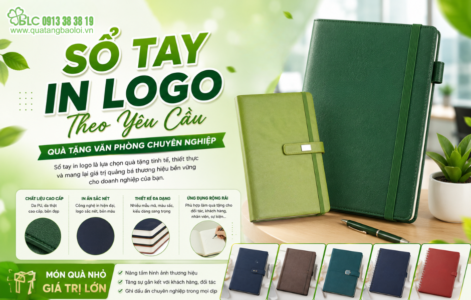 Sổ Tay In Logo Theo Yêu Cầu – Quà Tặng Văn Phòng Chuyên Nghiệp