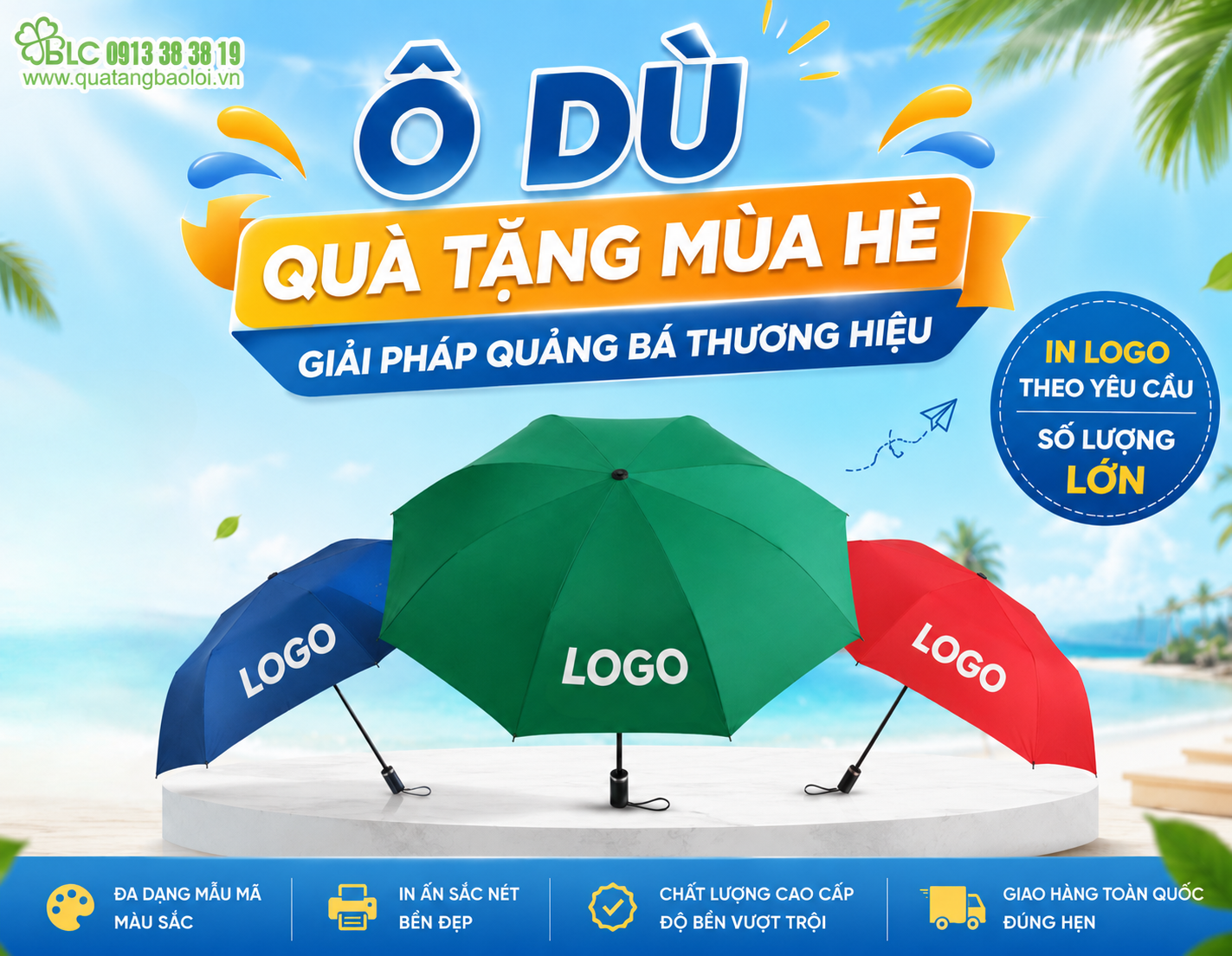 Ô Dù Quà Tặng Mùa Hè – Giải Pháp Quảng Bá Thương Hiệu