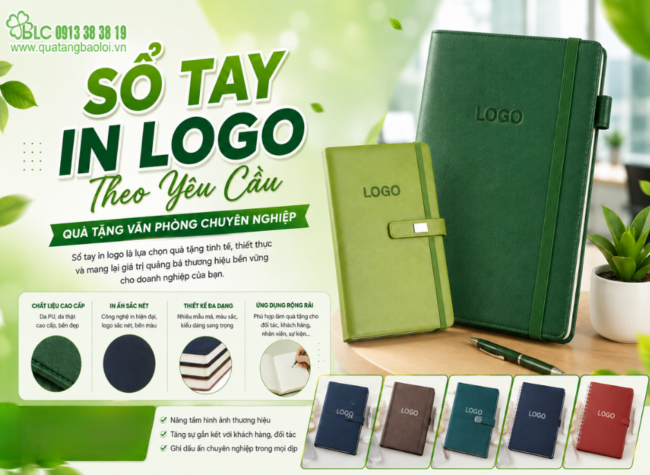 Sổ Tay In Logo Theo Yêu Cầu – Quà Tặng Văn Phòng Chuyên Nghiệp