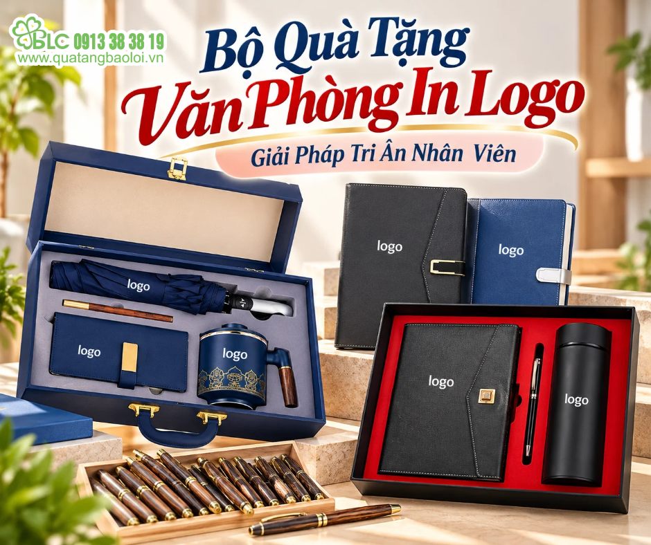 Bộ Quà Tặng Văn Phòng In Logo – Giải Pháp Tri Ân Nhân Viên