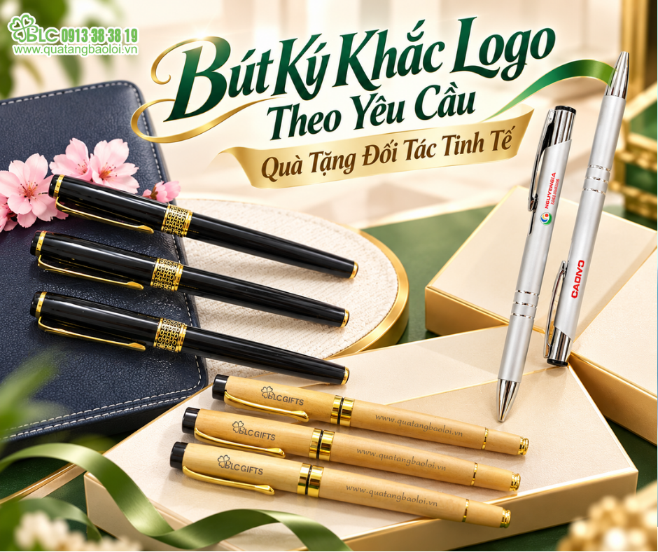 Bút Ký Khắc Logo Theo Yêu Cầu – Quà Tặng Đối Tác Tinh Tế