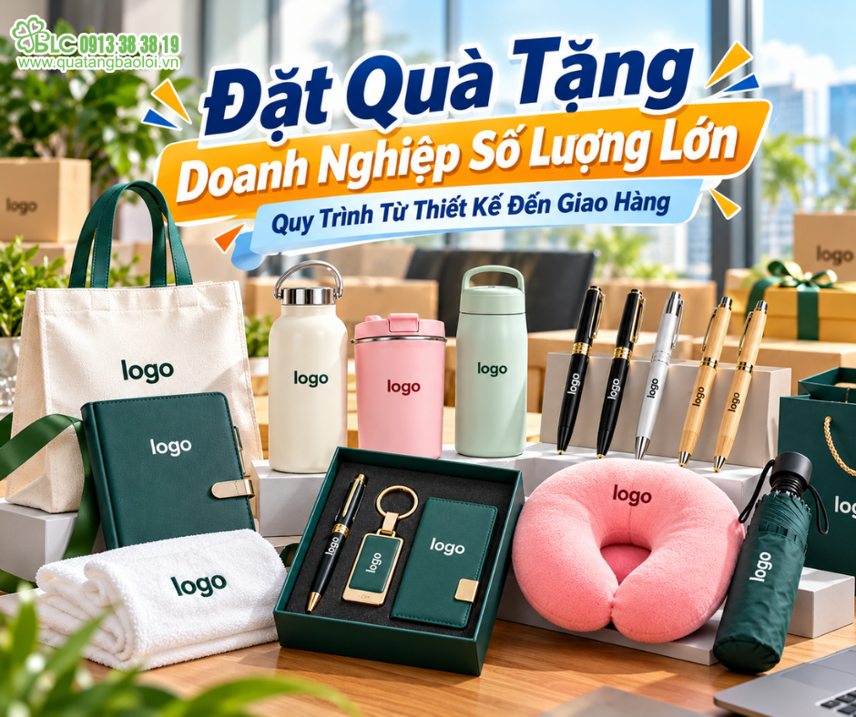 Đặt Quà Tặng Doanh Nghiệp Số Lượng Lớn – Quy Trình Từ Thiết Kế Đến Giao Hàng