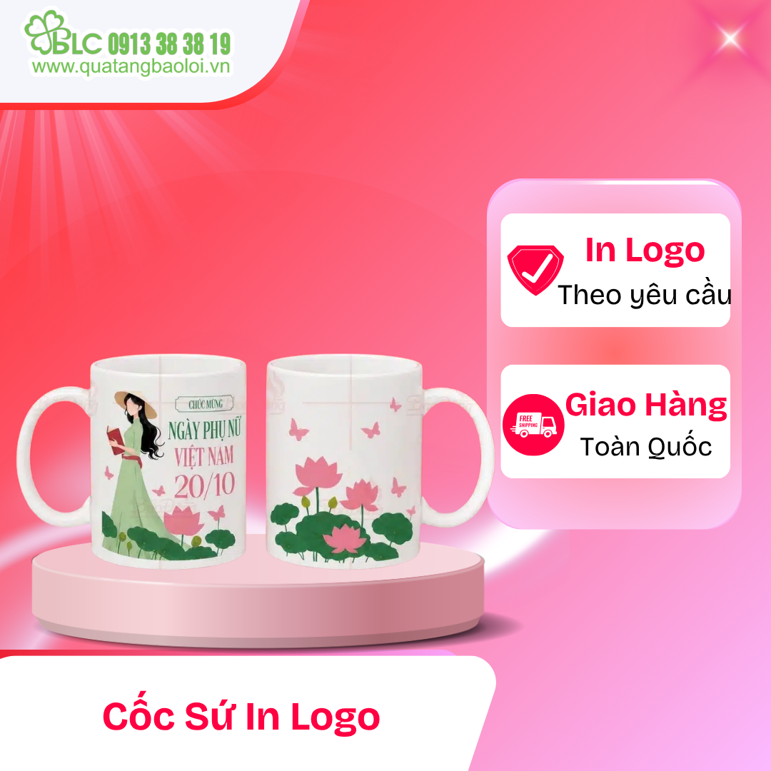Cốc giữ nhiệt, cốc sứ in logo