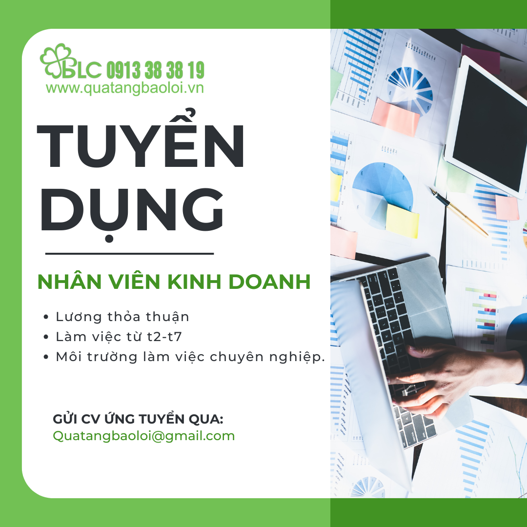 Quà Tặng Bảo Lợi tuyển dụng vị trí nhân viên kinh doanh