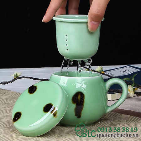 Quà tặng cốc lọc trà cao cấp in logo theo yêu cầu - CLT007
